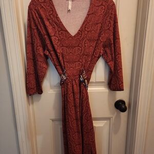 Matilda Jane Red Paisley Long Sleeve Dress